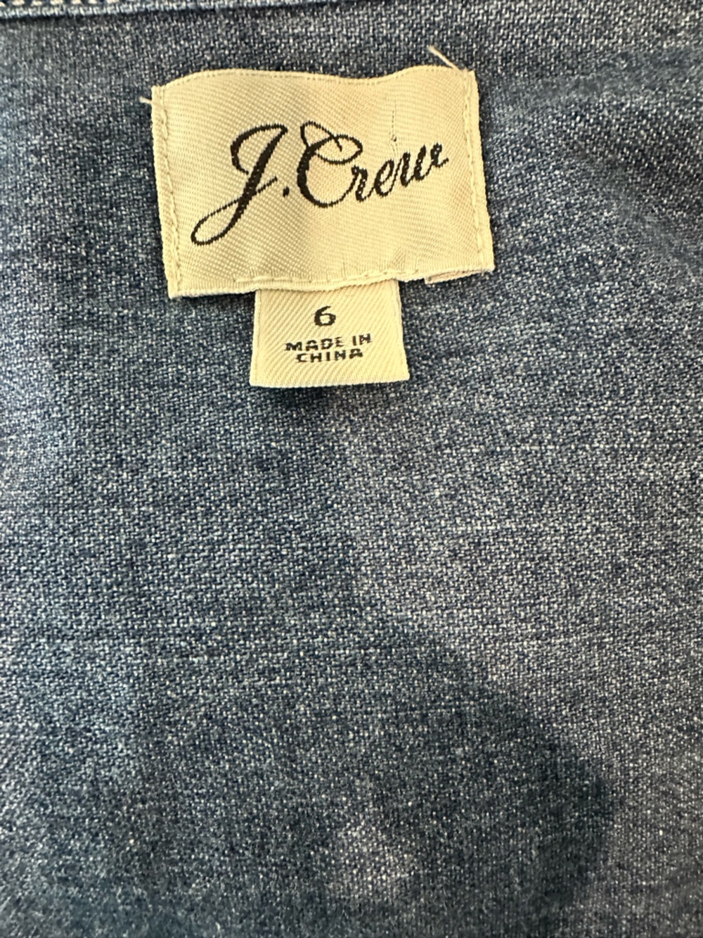 J.Crew Denim Chambray Western Pearl Snap Dress with Belt - Size 6  Boho - Picture 4 of 4